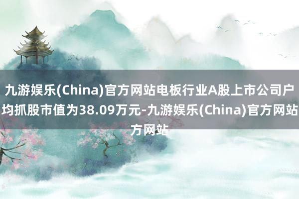 九游娱乐(China)官方网站电板行业A股上市公司户均抓股市值为38.09万元-九游娱乐(China)官方网站